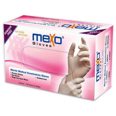 shop now Gloves Nitrile - Powder Free - Mexo  Available at Online  Pharmacy Qatar Doha