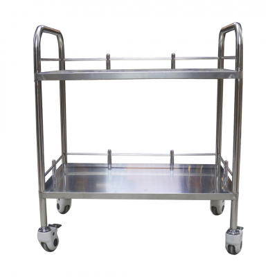 shop now Mexo Trolley -201(2 Shelf S/S)(735*450*850Mm)-Trustlab  Available at Online  Pharmacy Qatar Doha