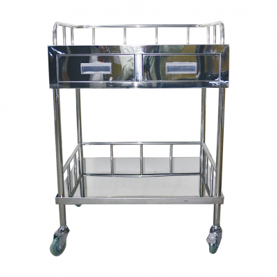 shop now Mexo Trolley-304(2 Shelf/2 D S/S(660*460*920Mm) -Trustlab  Available at Online  Pharmacy Qatar Doha