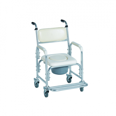 shop now Chair: Commode Aluminium w/wheels 16 Inch/41cm #ca6141- Soft  Available at Online  Pharmacy Qatar Doha